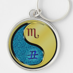 Scorpio & Metal Ox Key Ring