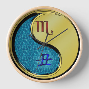 Scorpio & Metal Ox Keychain Clock
