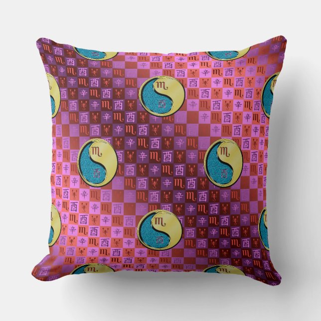 Scorpio & Metal Rooster Cushion (Front)