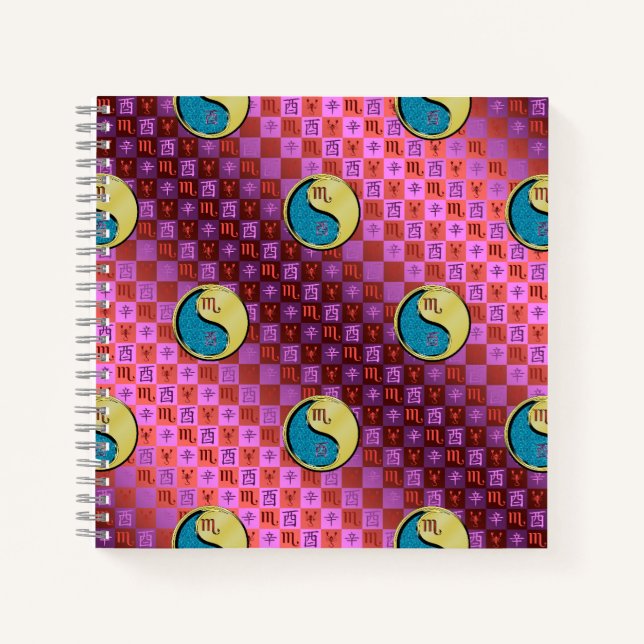 Scorpio & Metal Rooster Notebook (Front)