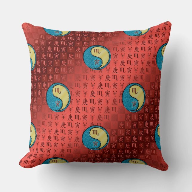 Scorpio & Metal Tiger Cushion (Front)