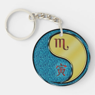 Scorpio & Metal Tiger Key Ring