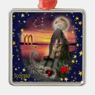 Scorpio Metal Tree Decoration