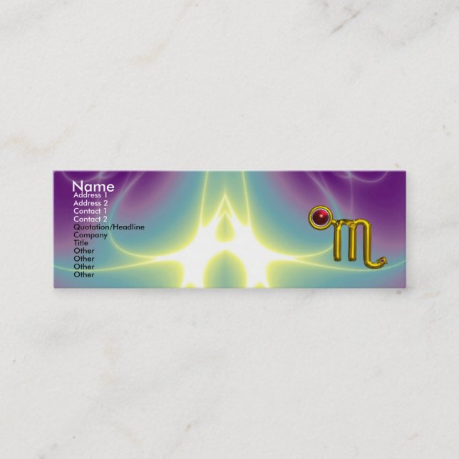 SCORPIO MINI BUSINESS CARD (Front)