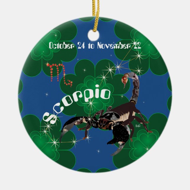 Scorpio October 24 to November 22 Ornament (Front)