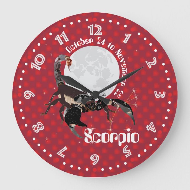 Scorpio October 24 to November 22 Wall Clock (Front)
