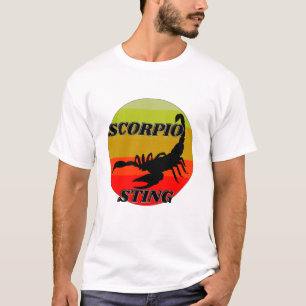Scorpio on vintage sunset-happy birthday T-Shirt