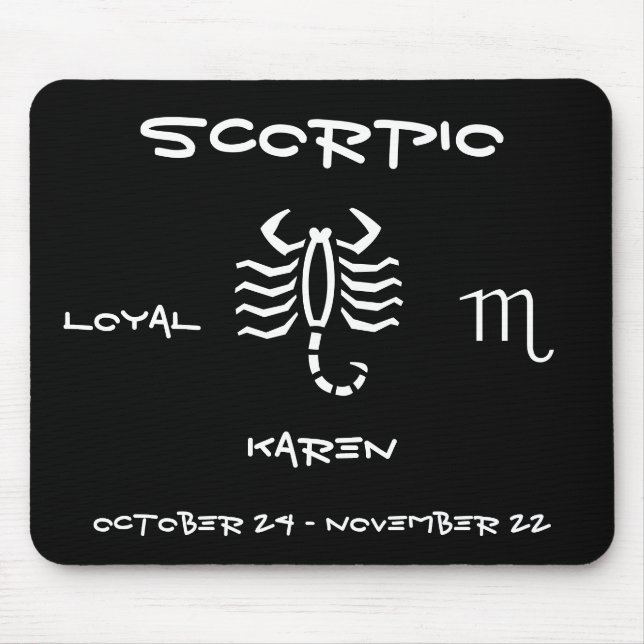 Scorpio Personalised Mouse Pad (Front)