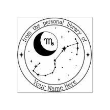 Scorpio Personalised Zodiac Book Stamp