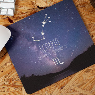 Scorpio Personalised Zodiac Constellation Mouse Pad