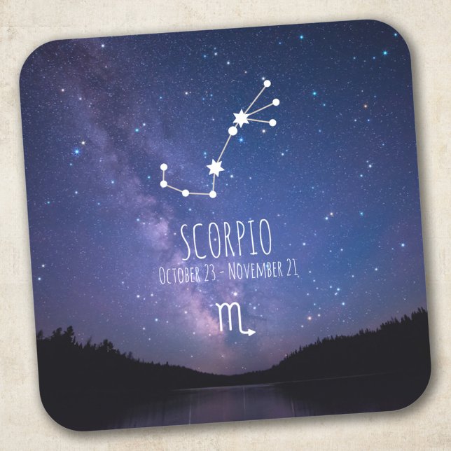 Scorpio | Personalised Zodiac Constellation Square Sticker (Creator Uploaded)
