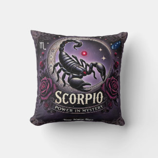 Scorpio “Power in Mystery” Throw Pillow