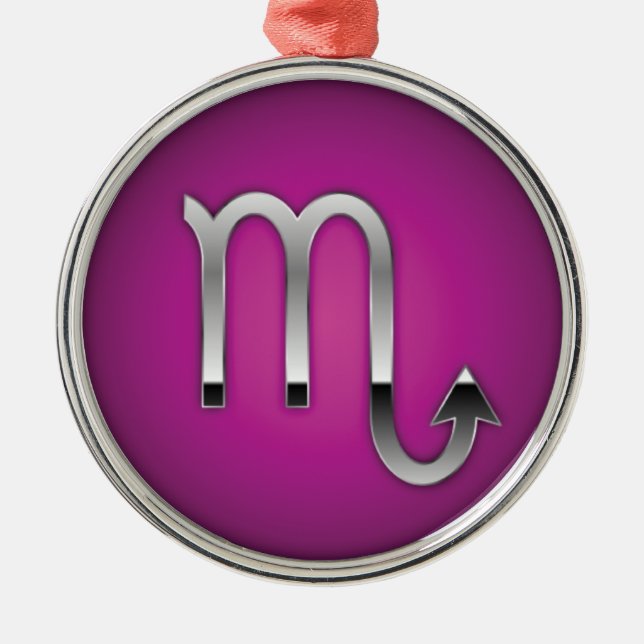 Scorpio Premium Christmas Metal Ornament (Front)