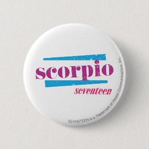 Scorpio Purple 6 Cm Round Badge