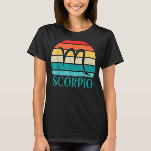 Scorpio  Retro Sunset Zodiac Sign Birthday 1 T-Shirt
