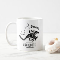 Scorpio Scorpion Constellation with Name Birthday