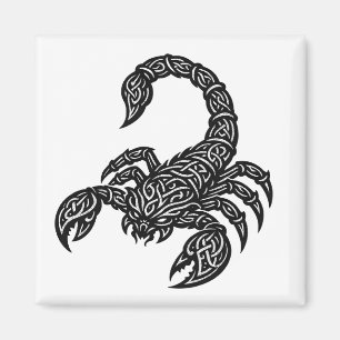 Scorpio Scorpion Sigil — Mythic Zodiac Inkwork Magnet