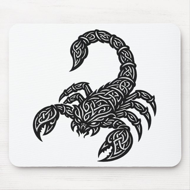 Scorpio Scorpion Sigil — Mythic Zodiac Inkwork Mouse Pad (Front)