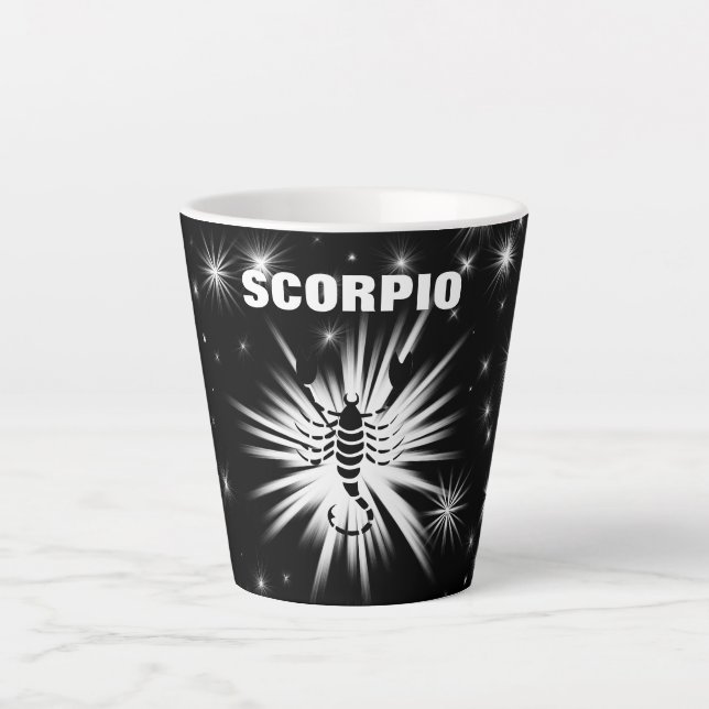 Scorpio sign latte mug (Front)