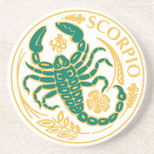Scorpio Sign of the Zodiac on a Coaster