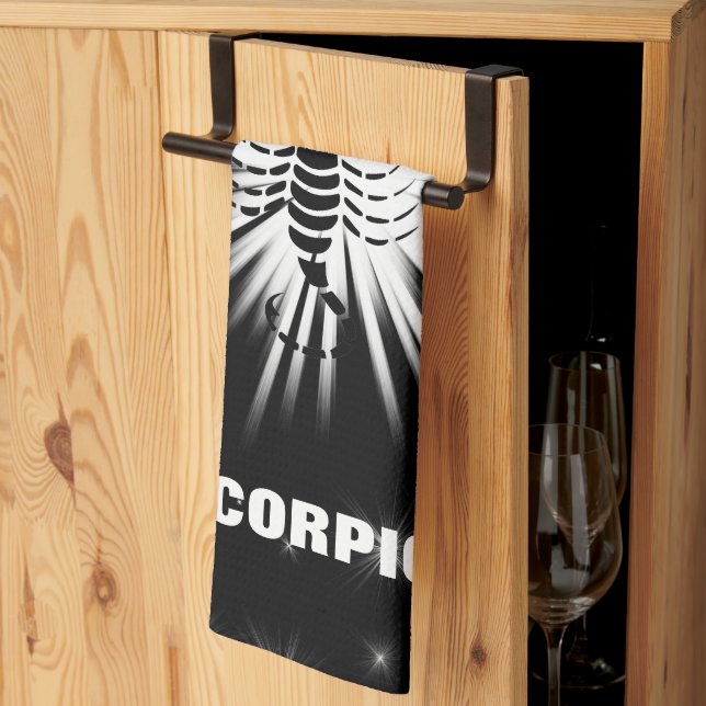 Scorpio sign tea towel (Thirds Fold)
