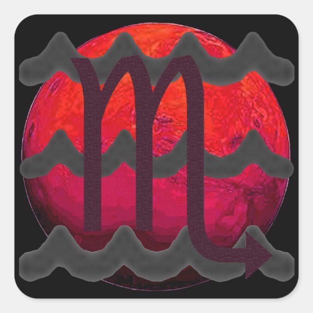 Scorpio Square Sticker (Front)