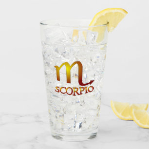 Scorpio Star Gold Glass