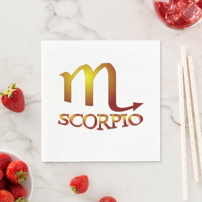 Scorpio Star Gold Napkin (Insitu)
