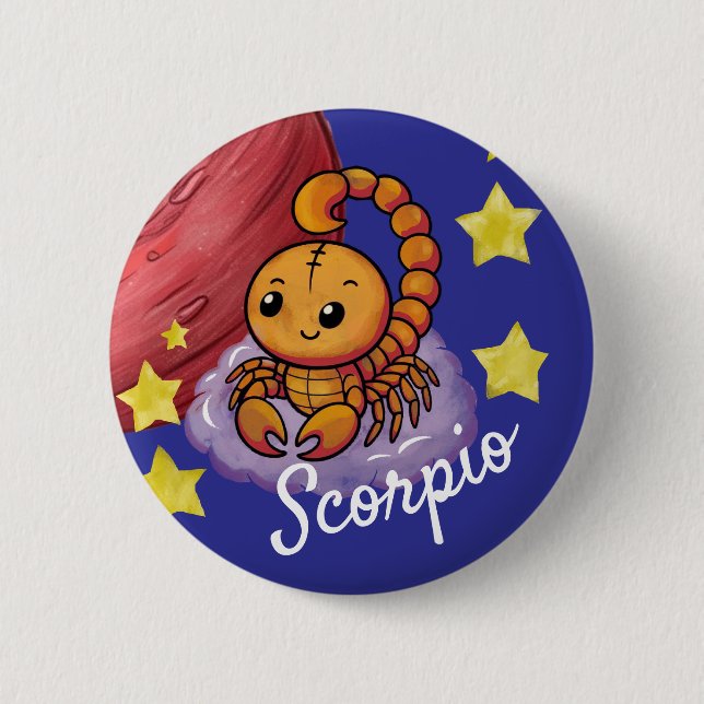 Scorpio star sign Scorion zodiac star 6 Cm Round Badge (Front)