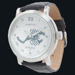 Scorpio Star Sign Vintage Art | Customised Watch<br><div class="desc">A personalised watch tailored to the person who is represented by the star sign Scorpio.</div>