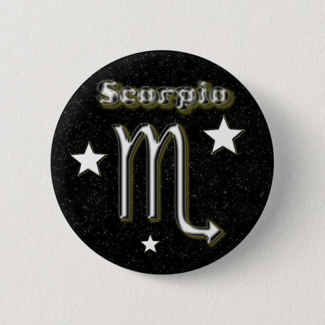 Scorpio symbol 6 cm round badge (Front)