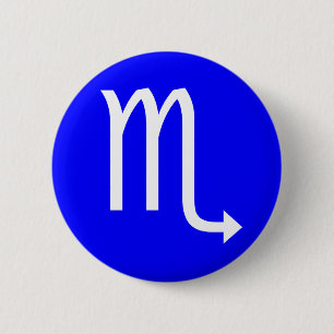 Scorpio Symbol 6 Cm Round Badge