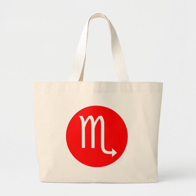 Scorpio Symbol Large Tote Bag (Front)