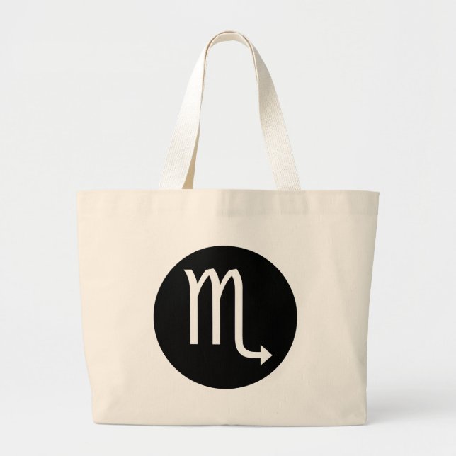 Scorpio Symbol Large Tote Bag (Front)