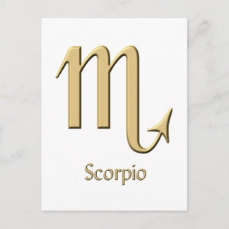 Scorpio symbol postcard