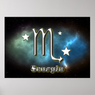 Scorpio symbol poster