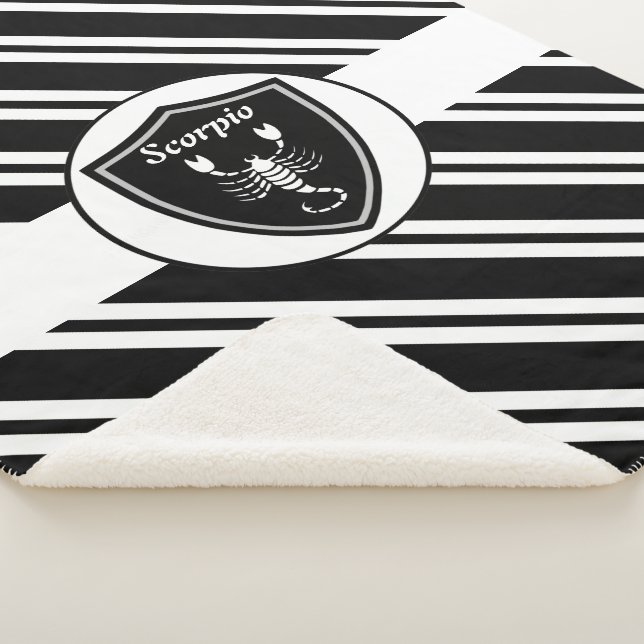 Scorpio symbol sherpa blanket (3/4)