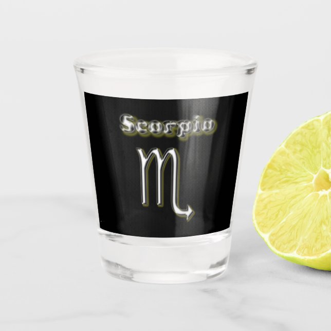 Scorpio symbol  shot glass (Front)