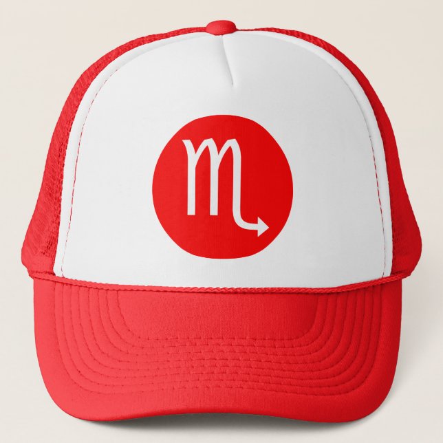 Scorpio Symbol Trucker Hat (Front)