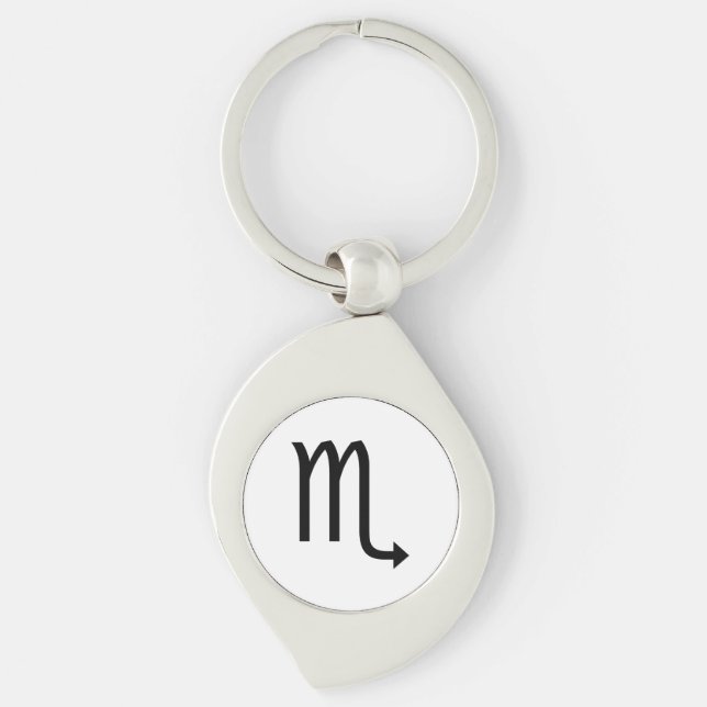 Scorpio Symbol Zodiac Key Ring (Front)