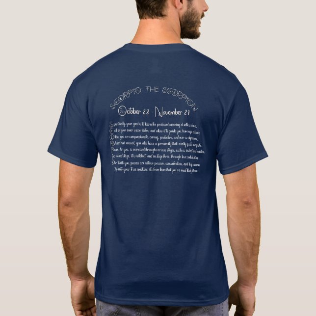 Scorpio T-Shirt – Navy Blue (Back)