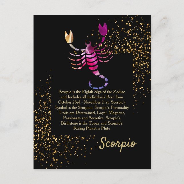 Scorpio the Scorpion Postcard (Front)