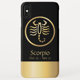 Scorpio the Scorpion Zodiac Black Gold Case-Mate iPhone Case