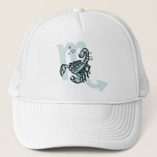 Scorpio The Scorpion zodiac blue graphic hat