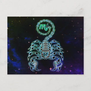 scorpio the scorpion zodiac postcard