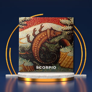 Scorpio the Scorpion Zodiac Sign Birthday Ceramic Tile