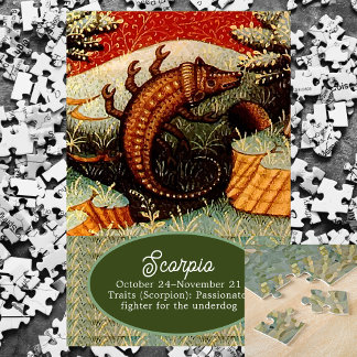 Scorpio the Scorpion Zodiac Sign Birthday Jigsaw Puzzle