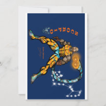 Scorpio Theme birthday invitation.