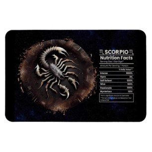 Scorpio-Themed Nutritional Value Magnet
