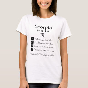 Scorpio – To-Do List T-Shirt